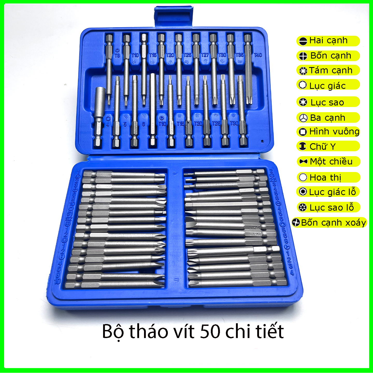 Bộ mũi tô vít đa năng chuôi lục giác 6.35mm - Ảnh 2