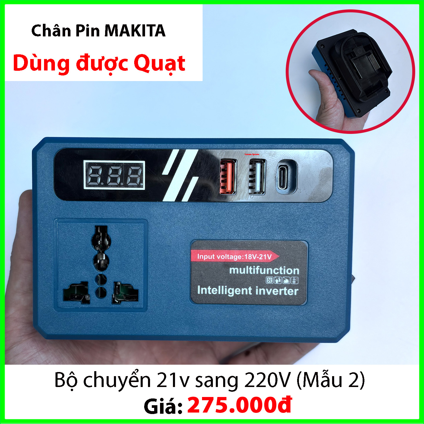 Bộ Chuyển nguồn từ 21V sang 220V