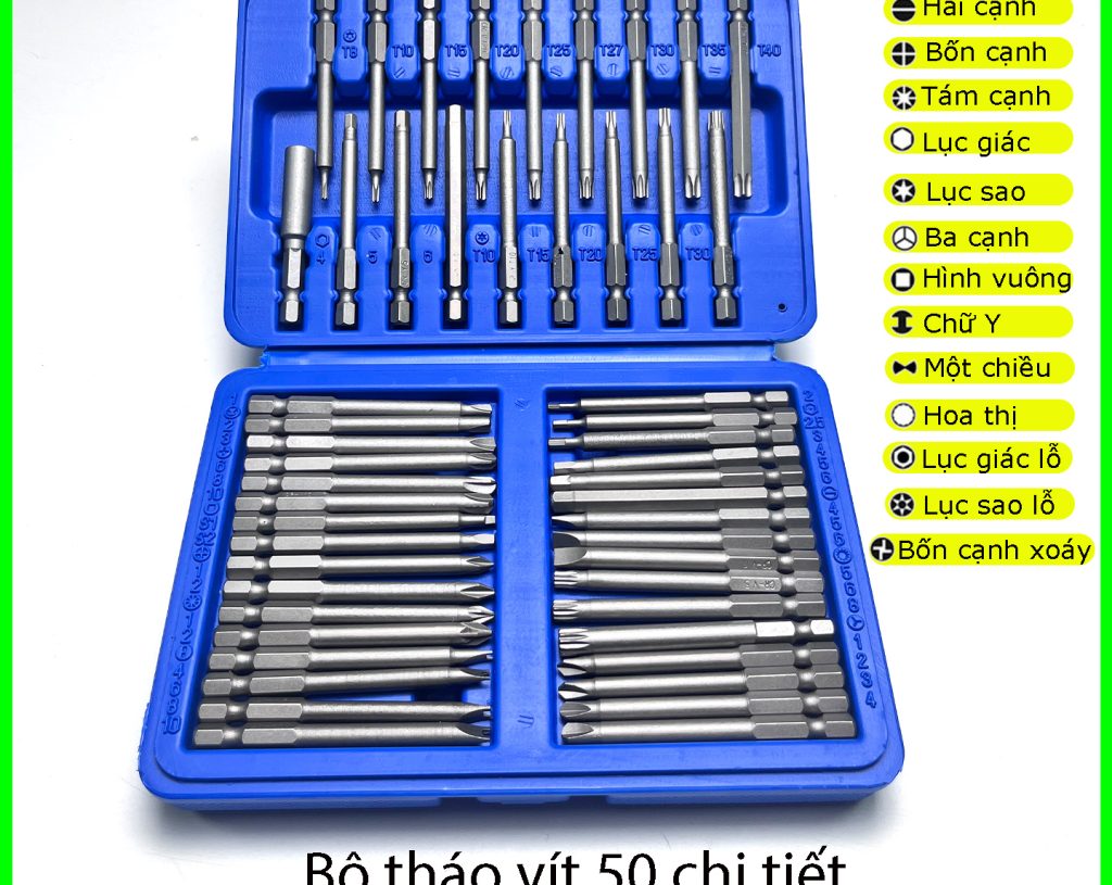 Bộ mũi tô vít đa năng chuôi lục giác 6.35mm